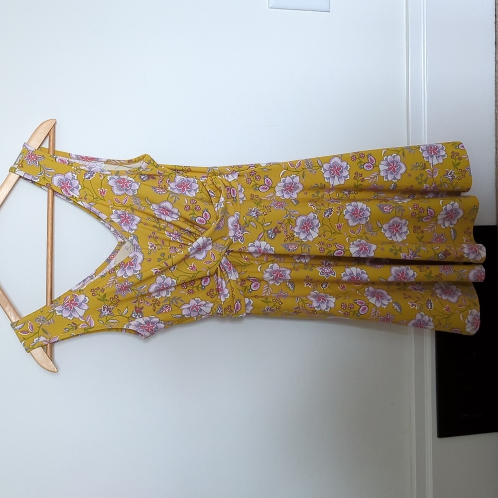 Candies | Yellow Floral Wrap Dress, XS